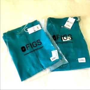 FIG Scrub set: Pacific Blue, size SMALL